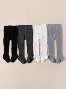 4pcs/Pack Unisex All-Match Leggings For Kids, All Season - Multicolor - View 10