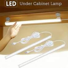 1 pièce Lampe de lecture LED intelligente avec bouton-poussoir, température de couleur à 3 couleurs, support magnétique, prise USB, luminosité et couleur réglables pour bureau, cuisine, espace de rangement, veilleuse murale, lampe d'armoire Éclairage LED moderne - Multicolore - Voir 2