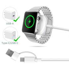 Cargador compatible con Apple Watch actualizado, carga rápida compatible con cargador de de 1 m, regalo magnético, esencial de viaje compatible con iWatch Series 11/10/9/8/7/6/SE/SE2/5/4/3/2, Ultra/SE
