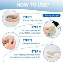 VIANOMI 100ml化妆刷清洁剂，适用于化妆刷、美容海绵和粉扑 - 無色 - 查看 7