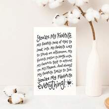 1 pieza Tarjeta romántica del Día de San Valentín, adecuada para parejas, él o ella, Eres mi tarjeta favorita/Tarjeta del Día de San Valentín/Tarjeta Te amo