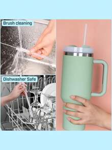 6/4/2/1 pieza Pajitas de plástico reutilizables extra largas para vaso, accesorios, pajitas de repuesto extra largas de 12 pulgadas 310 mm con cepillo de limpieza, compatibles con vasos de 20/30/40 oz, juego de fiesta de Navidad de plástico, regalo de Navidad - Multicolor - Ver 9