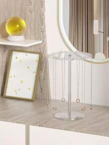 Acrylic Jewelry Stand, Transparent Jewelry Organizer Rack With Double Side Hooks, Necklace Display Holder For Bracelets, Earrings, Rings - Multicolor - View 6