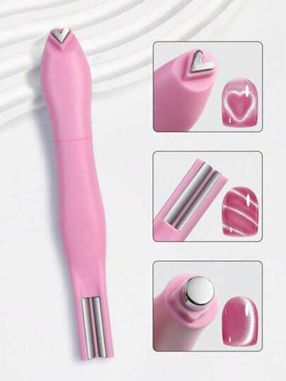 Set 3 in 1 di magneti per unghie a forma di occhio di gatto con motivo serpente rosa, multifunzionale e potente, accessori per manicure, strumenti per unghie, strumenti arte di unghie art, per il rientro a scuola, unghie, strumenti per unghie finte