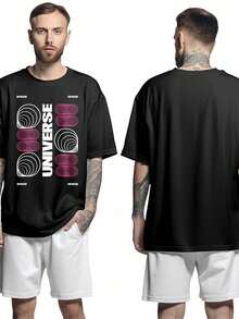 Men T-Shirts - 黑色 - 查看 5