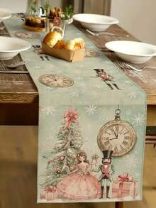1pc Christmas Bird Table Runner, Christmas Decorative Table Runner, Christmas Linen-Like Table Runner, Table Runner, Table Runner, 1pc Table Runner, 4pcs Placemats, 1pc Cushion Cover, 3 Products Available, Seasonal Home Decor Indoor & Outdoor Party Supplies For Winter, Christmas Home Decor, Christmas Room Decor, Christmas Party Decorations - Multicolor - View 12