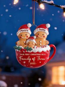 1pc Customized Ginger Shred Man Family First Christmas Acrylic Ornament - Personalized Christmas Birthday Gifts For Mom, Dad, Brother, Sister, - Home Is Where Love Lives,Customize Family Member Names,Christmas Tree Ornaments,Ginger Shred Man Family Christmas Gifts,Personalized Gifts,Customized Christmas Gifts,Christmas - Multicolor - View 10