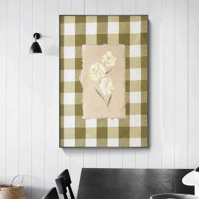 1pc Modern Botanical Wall Arts Posters: Flower Hanging Paintings Are Very Textured, Beautiful And Elegant. They Are Suitable For Bedroom, Living Room, Study, Corridor, Wall Decoration, Printing Pictures, Posters And Oil Painting Imitation(No Frame)