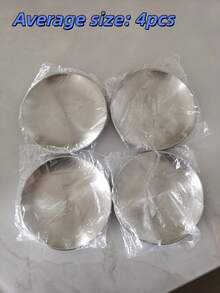 4 件套不锈钢餐盘、骨盘、酱料盘（带托盘架）、学校用品 - 銀色 - 查看 8