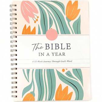 Bible Reading Plan & Study Journal For Women: A5 Portable Notebook With 52-Week Guided Schedule, Note-Taking Pages, Ideal Christian Gift For Birthday, Christmas