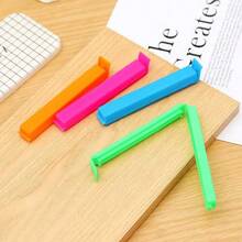 10 Randomly Colored Plastic Clips, Compact And Lightweight, Suitable For Sealing Plastic Bags And Snack Bag Openings To Prevent Food From Getting Damp And Spoiling - 彩色 - 查看 7
