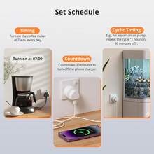 S60TPG,SONOFF WiFi Smart Plug Socket Mini Smart Socket With Energy Power Monitoring Remote Control Smart Schedule Functions, Works With Alexa And IFTTT, 2.4 GHz No Hub Required,Smart Schedule, APP Remote Control And State Feedback,Power Monitoring,Smart Home Control,Smart Home, Intelligent Control. - White - View 6