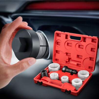 Kit de estirador de tubos, kit de estirador de tubo de escape de 1-5/8" a 4-1/4", kit de expansión de tubo de escape para tubo de escape, herramienta de expansión de tubo de escape con estuche de almacenamiento, 7 piezas de expansor de tubo, estirador de escape