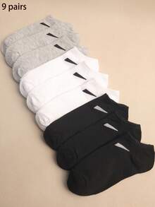 3/6/9/15 perechi șosete unisex multicolore, șosete respirabile la gleznă, șosete casual cu croială joasă, stil minimalist care absoarbe umezeala, potrivite pentru toate anotimpurile și ocaziile - Multicolor - Vizualizare 23