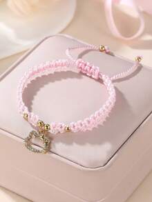 1 chiếc vòng tay đính hạt hình mèo dễ thương Sanrio, vòng tay đôi đa năng. - Một cỡ - Xem 9