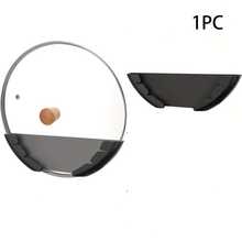 Lvefyti Wall Mounted Pot Lid Holder, Plastic Pot Lid Rack Fits 15-32cm Lids, Self-Adhesive Lid Organizer, Suitable For Cabinet/Wall Installation, Space-Saving Solution, Minimalist Storage Box, Durable Plastic, Easy Installation, Storage Solution, Apartment Living - Multicolor - View 9