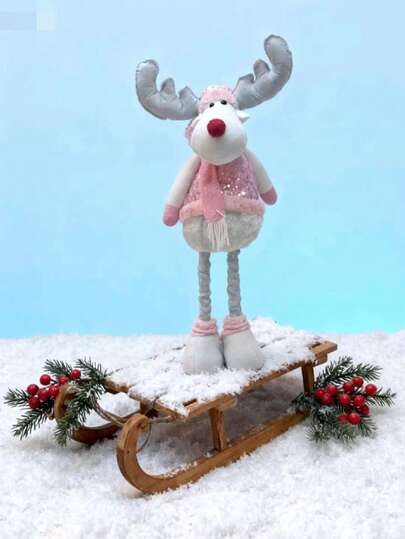 Decoración navideña muñeco elfo Adornos para árbol de Navidad Decoración navideña muñeco elfo retráctil 60cm 400g 30*15*10