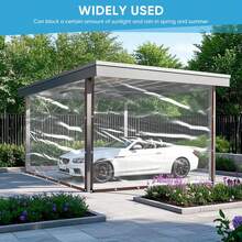 Lona transparente Neulriscn de 2m x 3m, lona impermeable con ojales, lona de PE transparente resistente y reforzada, a prueba de viento y resistente al desgarro para uso en exteriores, patio, jardín, porche, cenador