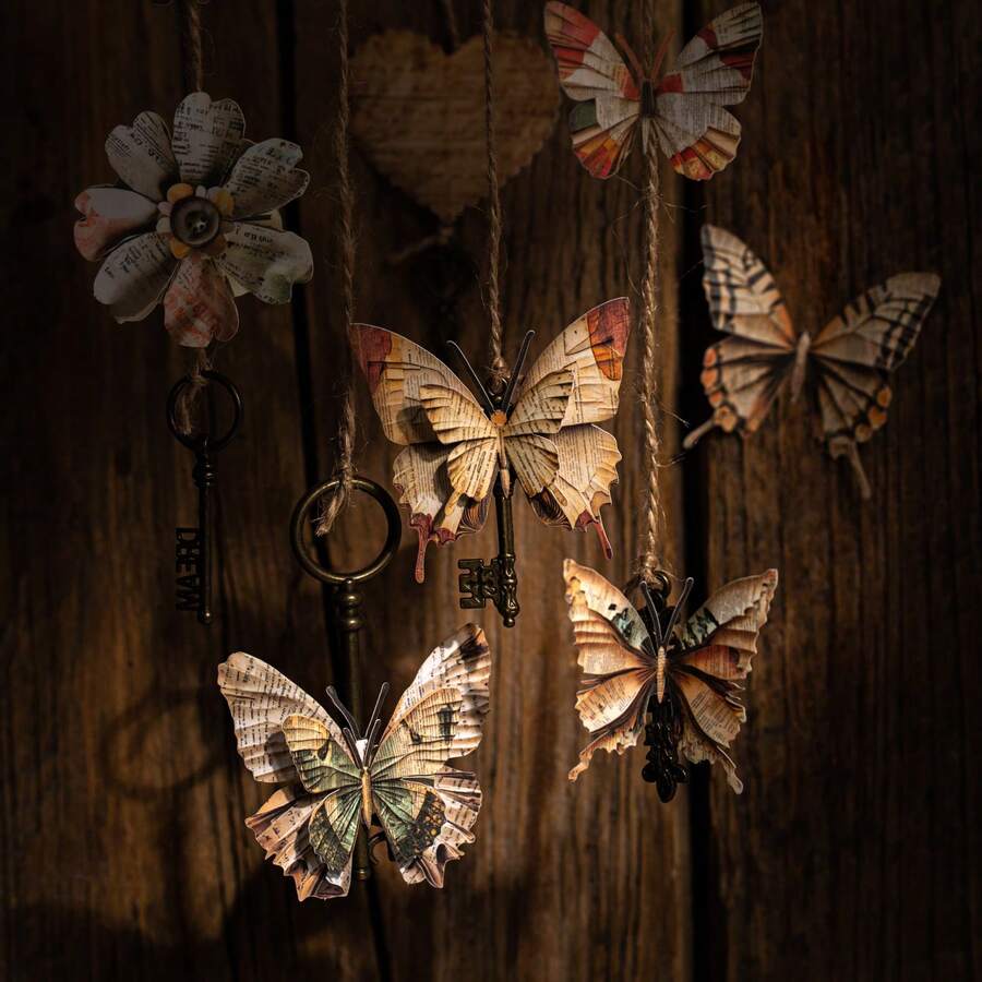 have a good day 20 件/包复古书页贴纸、创意美学贴纸、DIY 装饰拼贴工艺材料、节日礼物、个性化剪贴簿学校用品