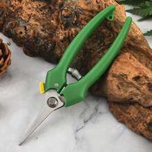 1 pieza Tijeras de podar de acero inoxidable para cosechar verduras, frutas, recortar ramas, recoger uvas, herramienta de jardinería