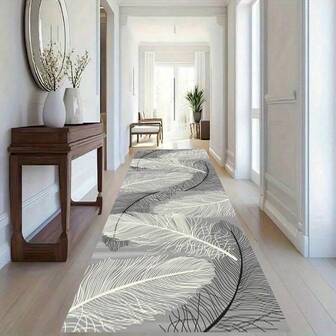 1pc Modern Runner Rug, Long Hallway Mat For Corridor, Living Room, Bedroom, Sunroom, Hardwood Floor Filler, Home Decor