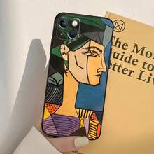 Custodia per telefono con dipinto d'arte astratta di Picasso, compatibile con 16, 15, 14, 13, 12, 11 Pro Max, 12, 13 Mini, XR, 16e, 15, 16 Plus, copertura completa, compatibile con custodia per iPhone 17, custodia per iPhone 17 Pro, custodia per iPhone 17 Pro Max