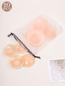 10/20/30/40/50/60 pezzi Copri-capezzoli in silicone per donne, Pasties invisibili e senza cuciture, Reggiseno senza spalline, Petali adesivi per il seno, Lavabili, Anti-sfarfallio, Anti-evidenza dei capezzoli, Riutilizzabili, Accessori di biancheria intima da donna, Adatti per pigiami, abiti, maglioni, costumi da bagno, uso quotidiano