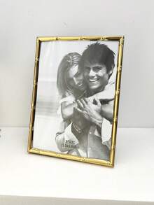 1pc 5", 6", 7", 8", 10" A4 Silver Stainless Steel Braided Pattern Photo Frame Easel, Home Decor, Random Picture Included - Multicolor - View 20