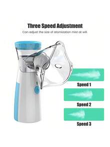 Nebulizer, Portable Nebulizer, Adult And Pediatric Nebulizer Machines For Breathing Aids, Nebulizer Masks And Mesh Nebulizer With Adjustable Nebulization Rate (Without Battery) - Multicolor - View 3
