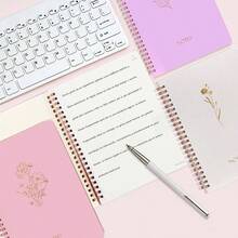 4 Pieces con Pasta Dura, Cuaderno en Espiral, Cuaderno de Notas con 320 Hojas de Raya, 4 colores para Suministros Escolares de Oficina, Agenda Personal, Cuaderno - mezcla de colores - Ver 3