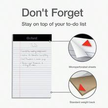 74019 - almohadillas para orejas legales de 5x 8 pulgadas, paquete de 12 rayas, papel blanco, 50 hojas por bloc de escritura, fabricado en los Estados Unidos - 5 x 8 - Ver 6