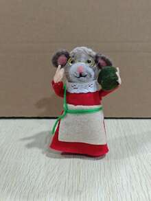 Christmas Needle Felted Mouse Cute Needle Felted Mouse Handmade Material Package Wool Felted Felt Mice Figurine For Christmas Mouse Ornament - Multicolor - View 9