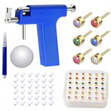 Ear Piercing Kit Professional Ear Piercing Gun With 36pcs Alloy Earrings Stud For Salon Home Use - Black Gun + 36 Earrings In a Box - View 13