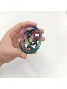 这款3D打印的8环旋转减压指环采用PLA材料制成，共1个。它非常适合作为日常生活中的减压礼物，能够缓解成年人的焦虑情绪，起到减压作用。 - 彩色 - 查看 5