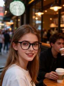 Transparent Non-Prescription Glasses, Large Frame, Lightweight (Glasses Case Not Included) - Multicolor - View 4