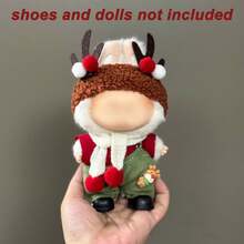 6.69-Inch Christmas Doll Clothes, Compatible With Labubu,1sets Of Decoration - Fashionable Headwear, Clothing And Pants Or Skirt Set, Suitable For 6.69-Inch Dolls, Cute BuLabu Christmas Accessories, For Play And Display (Shoes And Dolls Not Included) - Multicolor - View 13