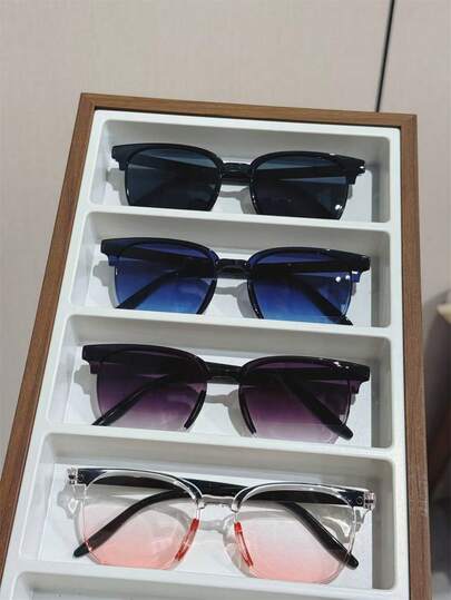 4pcs Oval Unisex Casual, Beach, Fishing, Cycling, Party, Vintage Street Style FasEyeglassesasses