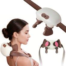 1pc Intelligent Neck Massager, Rechargeable Shoulder & Neck Kneading Massage Device For Home, Office And Travel Use - Multicolor - View 2