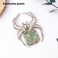 1PC Natural Crystal Ball Spider Ornaments Handmade Alloy Spider DIY Reiki Gemstone Halloween Decorative Crafts 4th Of July Women Fathers Dad Gift - Crystal Ball Spider - View 26