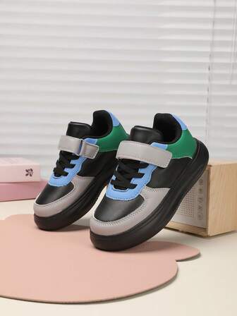 Kids Shoes - Hook And Loop Closure - Colorblock Design - Fashionable & Minimalist - Best Seller