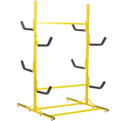 Kayak Storage Rack,Heavy Duty Freestanding Kayak Racks For Garage, Adjustable Kayak Stand,Paddle Board Rack For Kayak, Canoe, Surfboard, 530Lbs Capacity, 3 Levels For 6 Kayaks  Heavy Duty Freestanding Kayak Stand For 6 Kayak Canoe Paddleboard,Kayak Storage Rack With Padded Arms And Adjustable Height Position,For Indoor Outdoor Garage