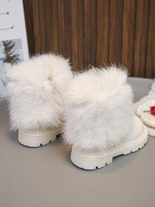 1 par de botas lindas y de moda para niñas, botas cálidas para la academia y exteriores, botas casuales para todas las estaciones, otoño/invierno