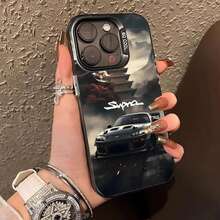 Super S-Supra-S Mobile Phone Case Compatible With  16 15 14 13 12 11 X XR XS 8 7 Pro Max Plus Translucent Color Printing Luxury Cover, Cover Compatible With  17 Pro Case,  17 Pro Max Case,  17 Case,  16 Pro Case - Black4 - View 8