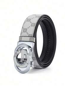 حزام حفلة الشارع للرجال، موضة عصرية راقية جديدة، إبزيم أوتوماتيكي أنيق بطبعة حرفية، مقاوم للبلى بنمط قماش مقلد، حزام بنطلون متعدد الاستخدامات، طراز عتيق ريفي، ملابس حضرية خريفية/شتوية كلاسيكية، هدية عيد الميلاد اليومية للرجال والصديق