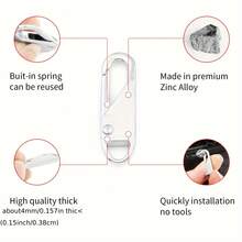 4-Piece Set Of Instant Zipper Pullers For Easily Replace Torn Or Broken Zippers On Travel Bags, Clothing, School Bags, And Handbags - Premium Zipper Pullers - Premium Zinc Alloy Zipper Sliders For Luggage, Jackets, Backpacks, Boots, Purses, And Coats - Multicolor - View 6