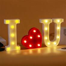 DI Love YUO Sign  3  I Love You Heart-Shaped Combination Luminous Letters Valentine's Day Gift Wedding Sign Engagement Sign IOU - IOU - View 5