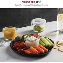 Recipiente de vidro borossilicato de alta qualidade para armazenamento de alimentos, com vedação hermética, ideal para papinhas de bebê, próprio para micro-ondas e lava-louças - Perfeito para lanches, molhos, etc. - Transparente - Ver 4