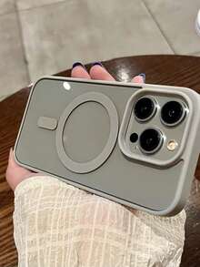 透明软灰色边框凝胶磁吸充电保护壳 | 兼容 MagSafe，防震超薄，兼容 - 灰色 - 查看 2