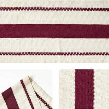 1pc Bohemian Style Tablecloth, Home Dining Table Decor Table Runner, Farmhouse Vintage Tablecloth Decor, Suitable For Living Room, Holidays, Bridal Shower Gifts - Burgundy - View 7
