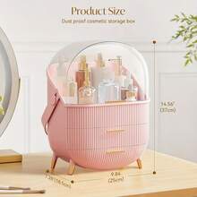 Cosmetic Storage Box & Rack - Rose bonbon - Voir 2